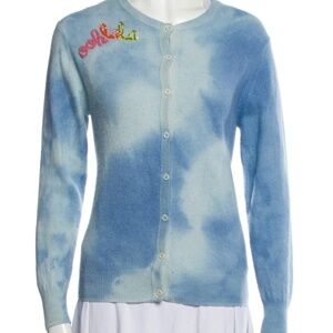 Lingua Franca Cashmere Tie-Dye Print Sweater